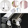 CAILI 20 Pcs Rouleaux de Rail de Rideaux,Plastique Twin à roulettes Transporteurs Rail Coulissant Glider, Poulie silencieuse pou