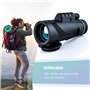 WANGQI Jumelles monoculaires BAK4 80 x 100 zoom optique HD haute puissance faible niveau de lumière vision nocturne monoculaire 