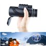 WANGQI Jumelles monoculaires BAK4 80 x 100 zoom optique HD haute puissance faible niveau de lumière vision nocturne monoculaire 