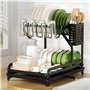 Cocolemon Egoutoire Vaisselle Cuisine Noir 2 Niveaux