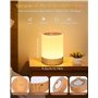 FOMYHEARD Lampe de Chevet de Table Tactile Dimmable, Avec 256 Couleurs RVB Changement de Couleur Chaud LED Veilleuse Enfant, 220