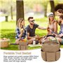 DELAESI Organisateur de Produits de Nettoyage Panier de Nettoyage Pliable Sac de Nettoyage Portable avec Poignée et 6 Poches Pan