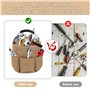 DELAESI Organisateur de Produits de Nettoyage Panier de Nettoyage Pliable Sac de Nettoyage Portable avec Poignée et 6 Poches Pan