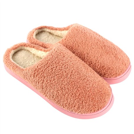 DELAESI Pantoufles Femme Hiver Chaude Confort Peluche Chaussons Antidérapantes Chausson Hiver Slippers Femme Accueil Slippers Pa