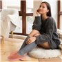 DELAESI Pantoufles Femme Hiver Chaude Confort Peluche Chaussons Antidérapantes Chausson Hiver Slippers Femme Accueil Slippers Pa