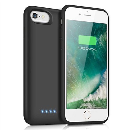 iPosible Coque Batterie pour iPhone 7/8/6s/6/SE 2020 [6000mAh Puissante & Durable] Coque Rechargeable pour iPhone SE 2020/6/8/6S