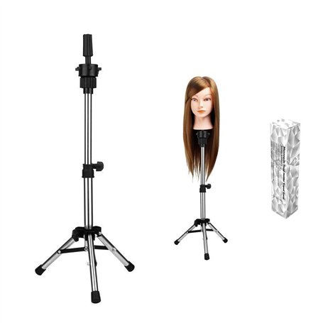 Mcwdoit Trépied Réglable De Coiffure Support de Table Tête D'Entraînement Moule Mannequin Salon Cheveux Pince De Serrage Avec Un