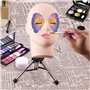 Mcwdoit Trépied Réglable De Coiffure Support de Table Tête D'Entraînement Moule Mannequin Salon Cheveux Pince De Serrage Avec Un