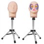 Mcwdoit Trépied Réglable De Coiffure Support de Table Tête D'Entraînement Moule Mannequin Salon Cheveux Pince De Serrage Avec Un