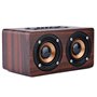 Veemoo Enceintes en Bois sans Fil Bluetooth Haut-Parleur Portable Stéréo Haut-parleurs 10W 8 Heures de Récréation avec Mic AUX p