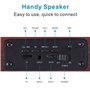 Veemoo Enceintes en Bois sans Fil Bluetooth Haut-Parleur Portable Stéréo Haut-parleurs 10W 8 Heures de Récréation avec Mic AUX p