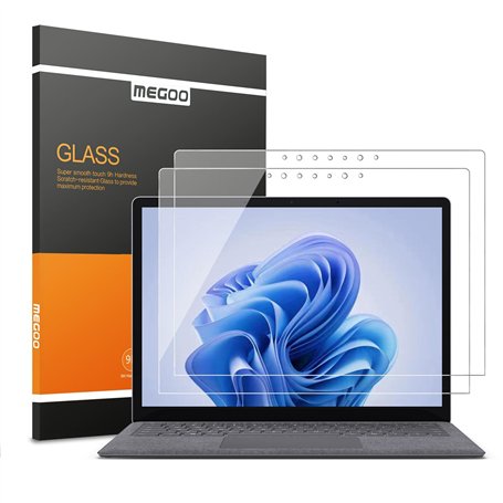 MEGOO [2 Pièces] Protecteur d'écran en Verre trempé pour Microsoft Surface Laptop 5/4/3-15 Pouces