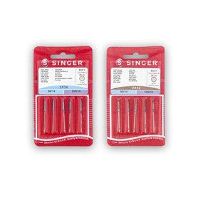 Singer Kit de 2 Paquets d'aiguilles pour cuir et tissus (826R + 832R) 2026 et 2032 130/705 H-J et H-LL (universelles