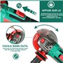 HYCHIKA Meuleuse D'angle, Meuleuse D'angle Sans fil 18 V 8500 Tr/Min Avec 3 Disques de Meulage, Batterie 4,0 Ah et Chargeur Rapi
