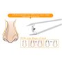 Replacement Push - in nasal pad 14mm repair Kit for ray ban rb6335 Glasses, extra lens CLOTH