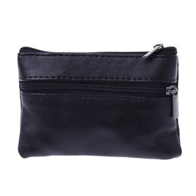 Cuigu Porte-Monnaie Noirr pour Poches Pantalon ou Veste Homme Femmes Carte Coin Porte-clés Zip en Cuir Portefeuilles Poche