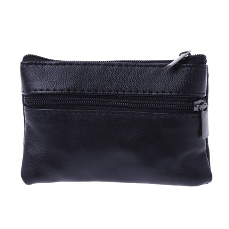 Cuigu Porte-Monnaie Noirr pour Poches Pantalon ou Veste Homme Femmes Carte Coin Porte-clés Zip en Cuir Portefeuilles Poche