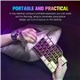 HXSJ V700 Ensemble Clavier et Souris de Jeu,Clavier de Jeu 60%,Disposition Compacte 61 Touches,Rétroéclairage RVB,Souris à Capte