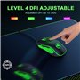 HXSJ V700 Ensemble Clavier et Souris de Jeu,Clavier de Jeu 60%,Disposition Compacte 61 Touches,Rétroéclairage RVB,Souris à Capte