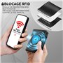 TENBST Porte Carte | Portefeuille en Cuir Carbone Bloquant RFID | Etui Carte Bancaire Anti Piratage | Porte Monnaie avec Billets