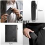 TENBST Porte Carte | Portefeuille en Cuir Carbone Bloquant RFID | Etui Carte Bancaire Anti Piratage | Porte Monnaie avec Billets