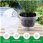 VGECEE 6 Pcs Pot Transparent Orchidée 11/12.5cm, Pots de Fleur Plastique avec Trou de Drainage, Pot Plante Intérieur Rond, Pots 