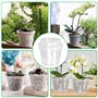 VGECEE 6 Pcs Pot Transparent Orchidée 11/12.5cm, Pots de Fleur Plastique avec Trou de Drainage, Pot Plante Intérieur Rond, Pots 