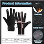 ADERTOS Gants Doublure Chauffants Gants d'hiver à Écran Tactile Gants de Cyclisme Imperméable Antidérapants Gants de Course à Pi