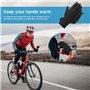 ADERTOS Gants Doublure Chauffants Gants d'hiver à Écran Tactile Gants de Cyclisme Imperméable Antidérapants Gants de Course à Pi
