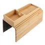 accoudoir en bambou avec porte-gobelet amovible