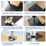 Lot de 4 Gabarits de Perçage pour Charnières Perçages de Pots 35mm,26mm et 40mm,Gabarit pour Montage de Portes de Meubles,Plaque