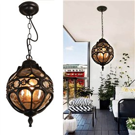 ChaoZan Luminaire suspendu en aluminium industriel de lustre suspendu extérieur de plafonniers Suspension imperméables Rustiques