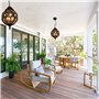 ChaoZan Luminaire suspendu en aluminium industriel de lustre suspendu extérieur de plafonniers Suspension imperméables Rustiques