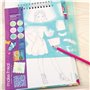 Make It Real Créativité florissante - Carnet de croquis de mode avec pochoirs et autocollants pour la créativité - Livre de colo