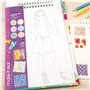 Make It Real Créativité florissante - Carnet de croquis de mode avec pochoirs et autocollants pour la créativité - Livre de colo