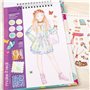 Make It Real Créativité florissante - Carnet de croquis de mode avec pochoirs et autocollants pour la créativité - Livre de colo