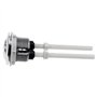UBERMing 2 Pièces Boutons Poussoirs de Toilette Double Chasse Bouton 38mm Standard Chrome Plaqué Argent WC Réservoir Boutons