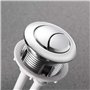 UBERMing 2 Pièces Boutons Poussoirs de Toilette Double Chasse Bouton 38mm Standard Chrome Plaqué Argent WC Réservoir Boutons