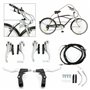 Bohaner Kit de freins de vélo - Argenté - Kit complet de freins en V avant et arrière - Pour la plupart des vélos, vélos de rout