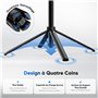 Jeebel Trépied à Suivi Automatique du Visage - 180cm Perches Selfie Extensible avec Lumière LED/Commande Gestuelle/NO App/360° R