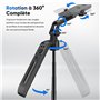 Jeebel Trépied à Suivi Automatique du Visage - 180cm Perches Selfie Extensible avec Lumière LED/Commande Gestuelle/NO App/360° R
