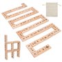LOPOTIN 37pcs Dominos en Bois pour Enfant Jeux de Société Domino Addition pour Garçon Fille Kit Jouets Mathématiques pour Appren