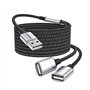 MOGOOD Câble de Splitter USB USB y Splitter USB 2.0 Charge du Cordon d'alimentation d'extension/Transfert de données Double Port