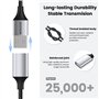MOGOOD Câble de Splitter USB USB y Splitter USB 2.0 Charge du Cordon d'alimentation d'extension/Transfert de données Double Port