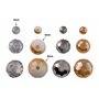 Mélange de perles en verre à facettes or et argent de 3 mm, 6 mm et 8 mm pour la confection de bijoux(340 pièces)