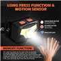 Hyted Lampe Frontale LED Ultra Puissante 2 Pack, 2000 Lumens USB Torche Frontale Rechargeable avec Capteur de Mouvement, Légère 
