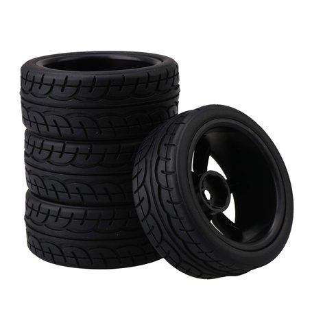 BQLZR Pneus Caoutchouc Voiture Miniatures avec Jantes à 7 Rayons pour RC1: 10 Voitures de Course sur Route