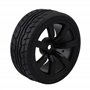 BQLZR Pneus Caoutchouc Voiture Miniatures avec Jantes à 7 Rayons pour RC1: 10 Voitures de Course sur Route, Pack de 4