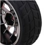 BQLZR Lot de 4 jantes et pneus en forme de Y pour voiture de course RC 1:10 Rouge