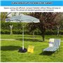 Sac de Poids pour Pied de Parasol, Base pour Parasol Deporte, Sac de Sable pour Parasol, Poids de La Base du Parasol, Support de